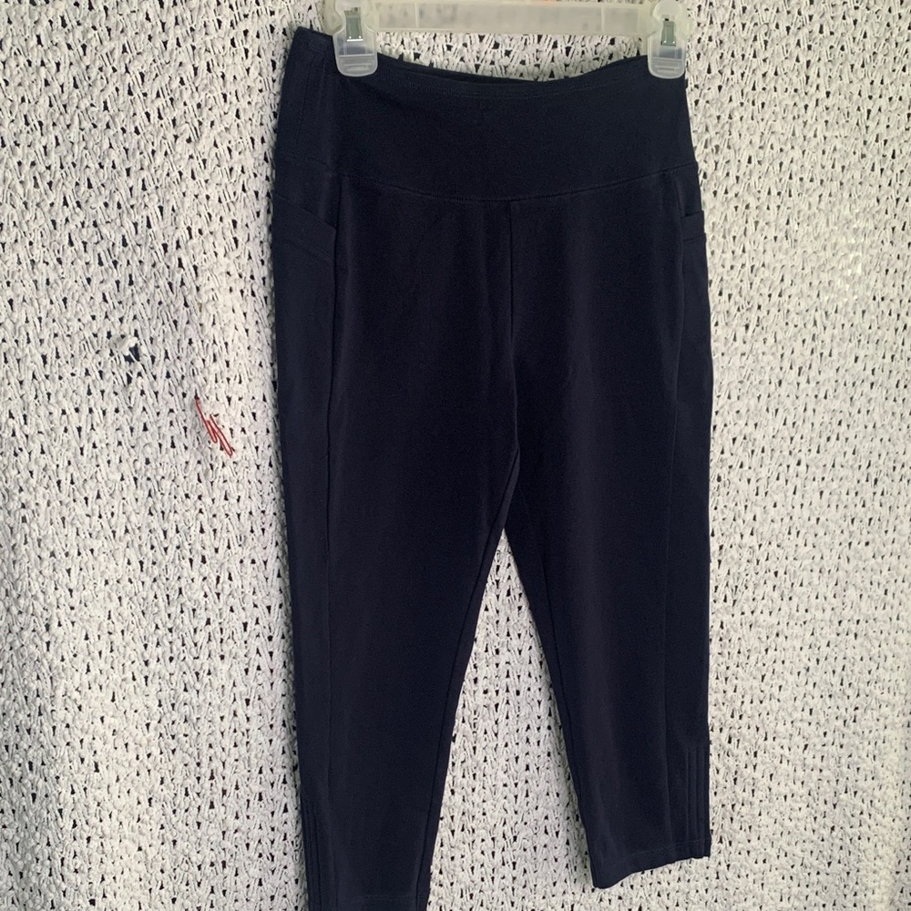 Talbots  Navy High-Waist Ponte Leggings with Side Pockets - Picture 2 of 6